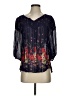 Lil 100% Viscose Blue 3/4 Sleeve Blouse Size S - photo 1