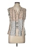 Calvin Klein Print Ivory Sleeveless Blouse Size L (petite) - photo 1