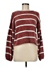Double Zero Stripes Burgundy Pullover Sweater Size M - photo 1