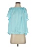 DKNY 100% Polyester Teal Short Sleeve Blouse Size XS - photo 1