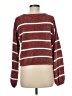 Double Zero Stripes Burgundy Pullover Sweater Size M - photo 2