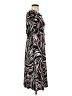 Perceptions 100% Polyester Print Brown Casual Dress Size S - photo 4