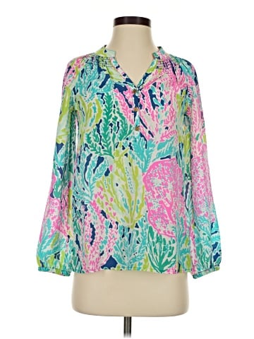 Lilly Pulitzer 3/4 Sleeve Silk Top (view 1)