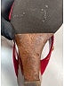 Louis Vuitton Red Burgundy  Canvas Studded Wedges Size EU 37 - photo 6