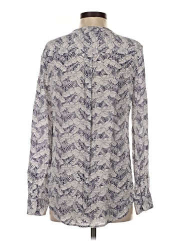 Equipment Long Sleeve Silk Top (view 2)