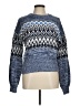 Ann Taylor LOFT Chevron-herringbone Blue Pullover Sweater Size M - photo 1