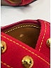 Louis Vuitton Red Burgundy  Canvas Studded Wedges Size EU 37 - photo 4
