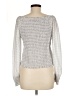 Ann Taylor 100% Polyester Silver Long Sleeve Blouse Size M - photo 2