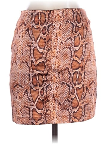 Tiger Mist Faux Leather Skirt (view 2)