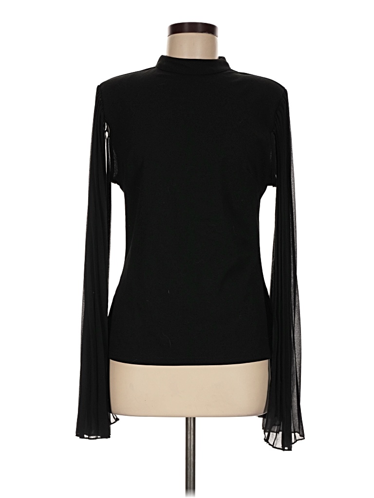 Pre-owned Shein Long Sleeve Top Black Turtleneck Tops