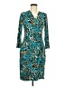 Glamour Animal Print Teal Cocktail Dress Size 6 - photo 1