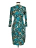 Glamour Animal Print Teal Cocktail Dress Size 6 - photo 2