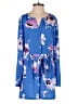 fleur bleue 100% Polyester Floral Blue Romper Size 0 - photo 1