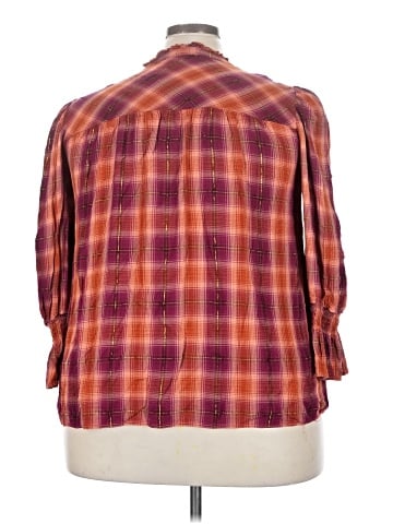 Cato 3/4 Sleeve Button-Down Shirt (view 2)