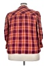 Cato Plaid Orange 3/4 Sleeve Button-Down Shirt Size 22 - photo 2