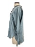 Vince. 100% Silk Metallic Teal Blue Long Sleeve Silk Top Size S - photo 5