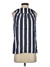 Sara Campbell Stripes Blue Sleeveless Blouse Size S - photo 1