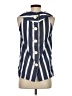 Sara Campbell Stripes Blue Sleeveless Blouse Size S - photo 2