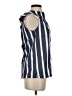 Sara Campbell Stripes Blue Sleeveless Blouse Size S - photo 4
