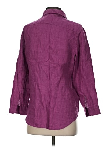 Lauren by Ralph Lauren 3/4 Sleeve Button-Down Shirt (view 2)