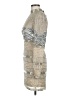 Jovani 100% Polyester Metallic Silver Cocktail Dress Size 6 - photo 5