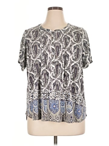 Rose + Olive Short Sleeve Blouse (view 1)