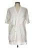 Zara Ivory Short Sleeve Button-Down Shirt Size L - photo 1