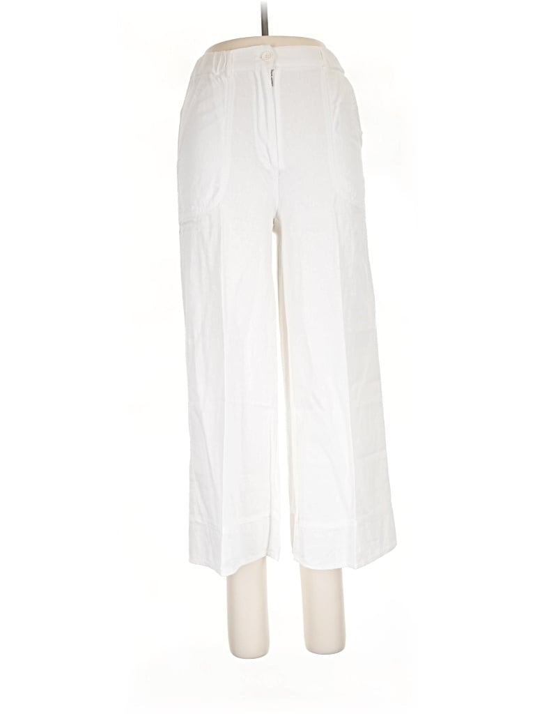 Pre-owned Max Studio Linen Pants In White