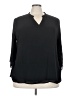 Bebonnie 100% Polyester Black 3/4 Sleeve Blouse Size 3X - photo 1