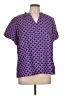 Assorted Brands Hearts Purple Short Sleeve Blouse Size L - photo 1