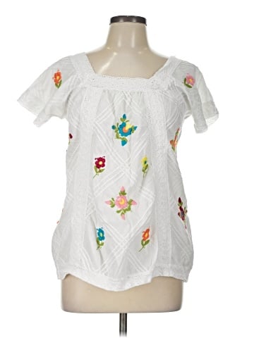 NY Collection Short Sleeve Blouse (view 1)
