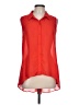 Sans Souci 100% Polyester Red Sleeveless Blouse Size L - photo 1