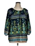 Sami & JO 100% Polyester Teal 3/4 Sleeve Blouse Size XL - photo 1