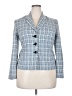 Le Suit Houndstooth Blue Blazer Size 26 (estimated) - photo 1