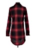 New Look Plaid Burgundy Long Sleeve Blouse Size S - photo 2