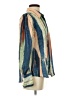 Unbranded 100% Polyester Color Block Blue Long Sleeve Blouse Size S - photo 4