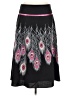 Silkland Graphic Black Casual Skirt Size 6 - photo 1