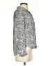 Investments 100% Polyester Tweed Silver Long Sleeve Blouse Size S (petite) - photo 4