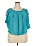 Annabelle 100% Polyester Teal Short Sleeve Blouse Size 2X - photo 1