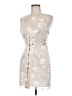 TOBI 100% Polyester Ivory Cocktail Dress Size M - photo 4