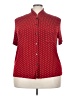 Norm Thompson Polka Dots Red Short Sleeve Blouse Size 2X - photo 1