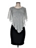 En Focus Studio 100% Polyester Silver Cocktail Dress Size 6 - photo 1
