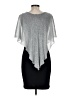 En Focus Studio 100% Polyester Silver Cocktail Dress Size 6 - photo 2