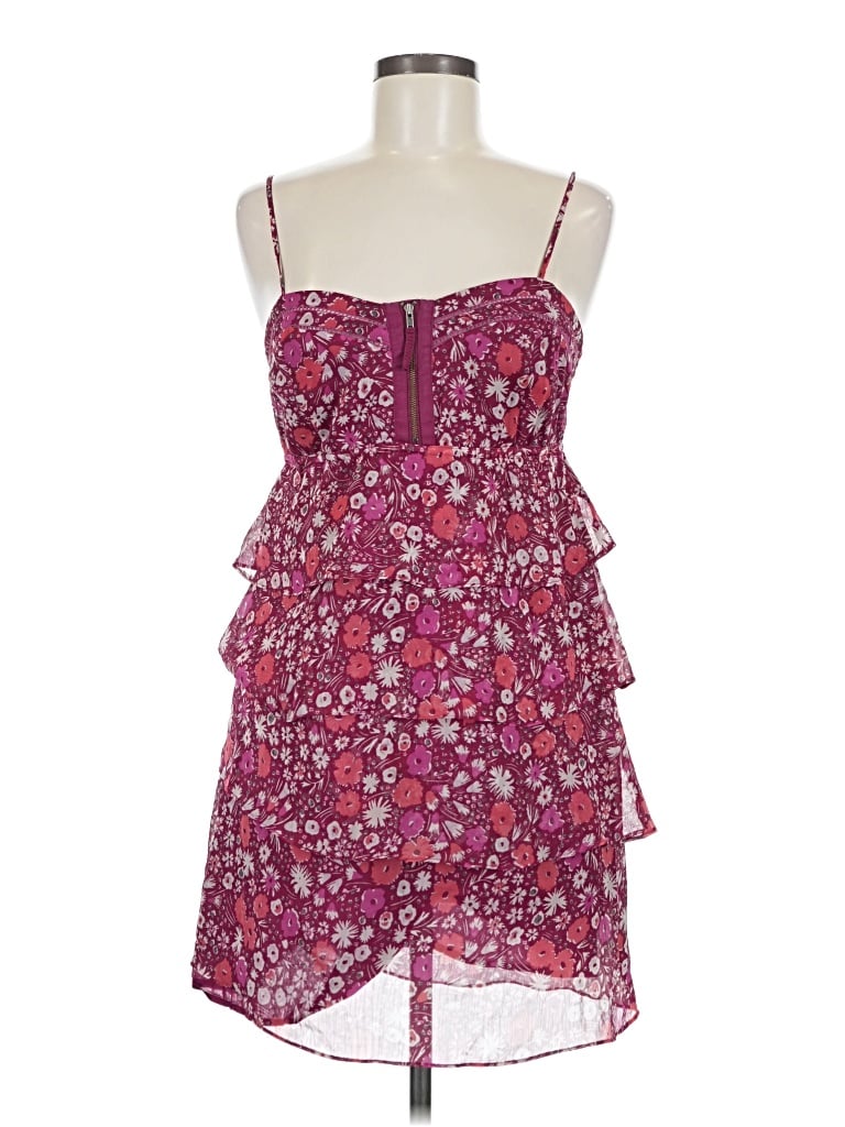 Pre-owned American Eagle Outfitters Cocktail Dress In Burgundy