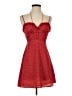Princess Polly 100% Polyester Hearts Red Cocktail Dress Size 2 - photo 1