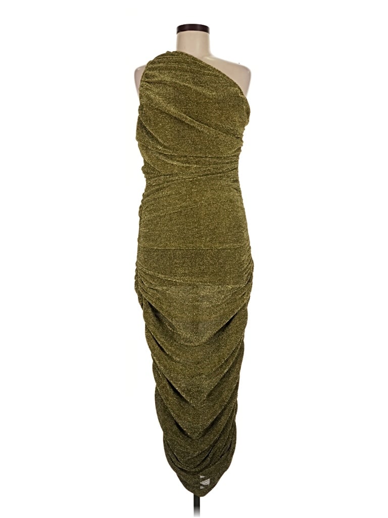 Pre-owned Prettylittlething Cocktail Dress In Green
