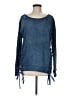 Pam & Gela 100% Cotton Blue Pullover Sweater Size M - photo 1