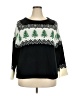 Shein Curve Print Black Pullover Sweater Size 18 Plus (3) - photo 1