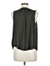 Ann Taylor LOFT 100% Polyester Gray Sleeveless Blouse Size M - photo 2