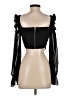 Missguided 100% Polyester Black 3/4 Sleeve Blouse Size 4 - photo 2